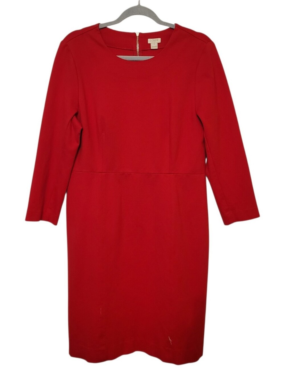 J. Crew Red Ponte Knit Sheath Dress Size 12